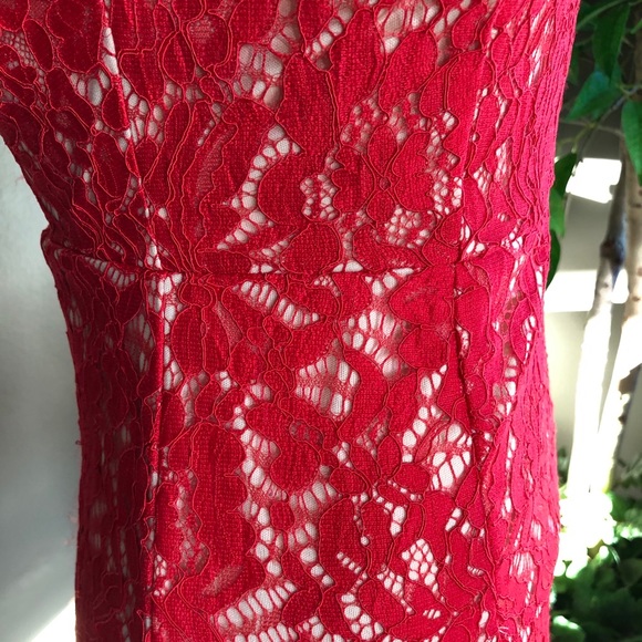 Lulu’s Maci Red Lace Strapless Mini Dress XS - Picture 13 of 16